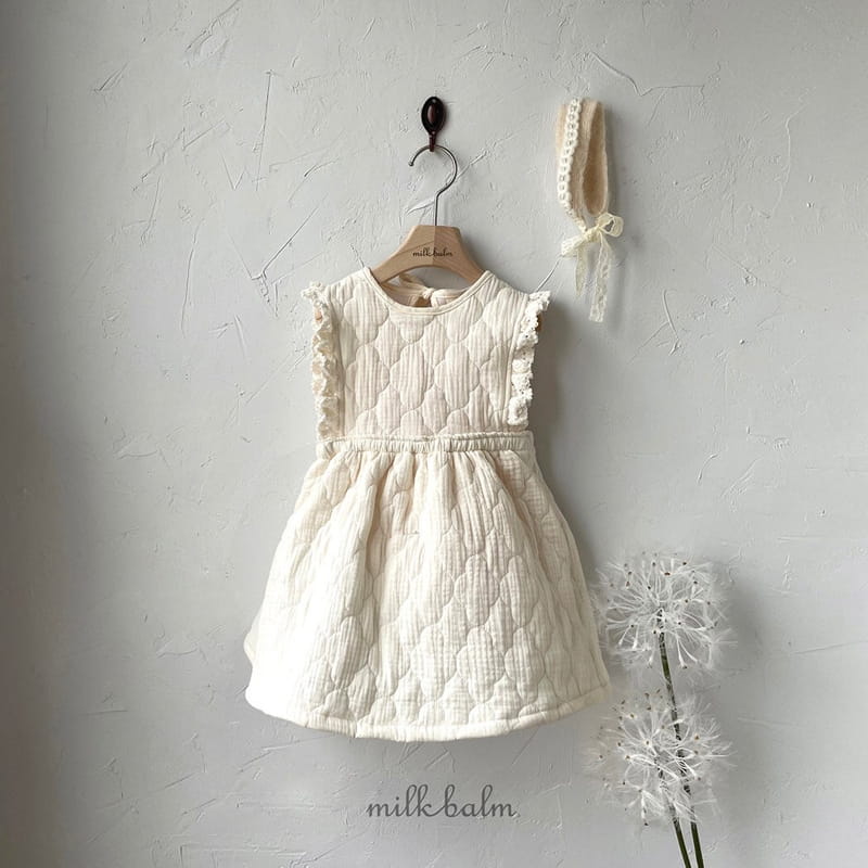 MILK BALM - Korean Children Fashion - #Kfashion4kids - Milk Quilitng One-piece