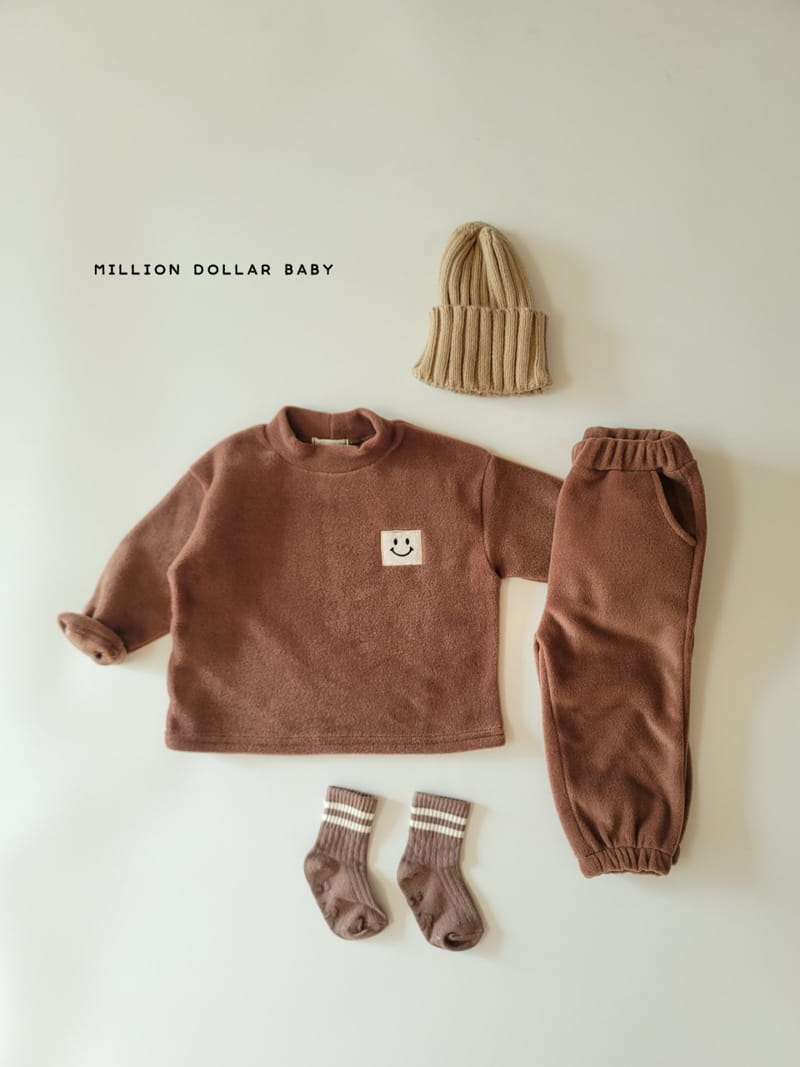 MILLION DOLLAR BABY - Korean Children Fashion - #Kfashion4kids - Square Smile Top Bottom Set
