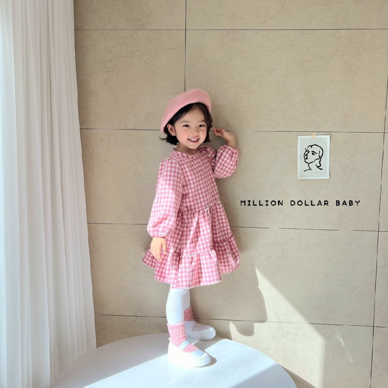 MILLION DOLLAR BABY - Korean Children Fashion - #Kfashion4kids - Yomi Check Check One-piece