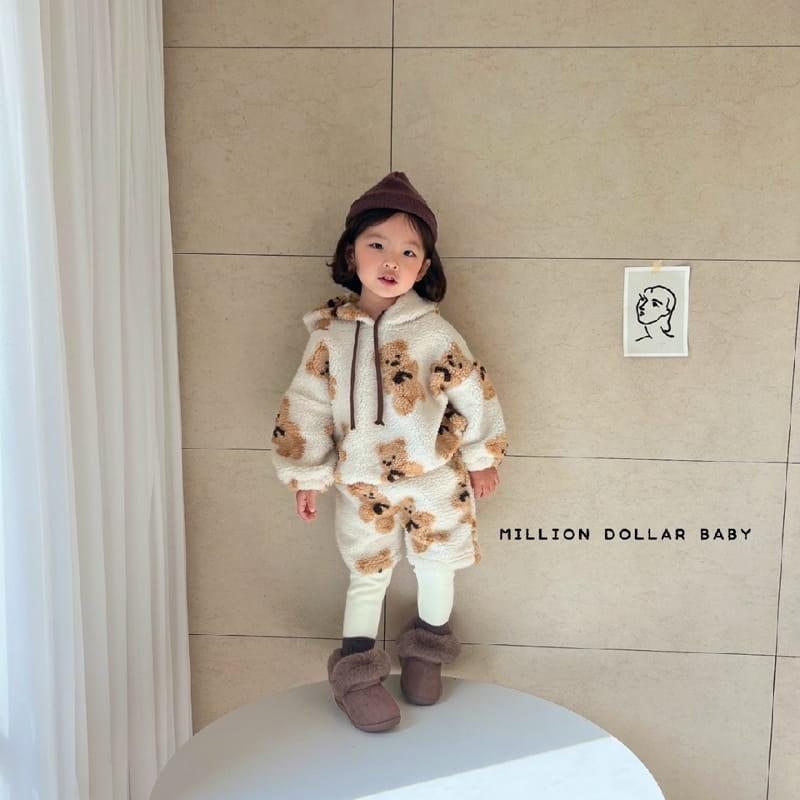 MILLION DOLLAR BABY - Korean Children Fashion - #Kfashion4kids - Cuty Bear Top Bottom Leggings Set