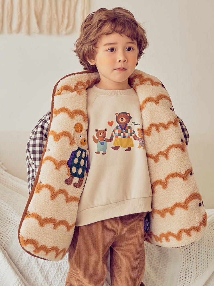 MIMICO - Korean Children Fashion - #Kfashion4kids - Circle Bear Reversible Coat - 4