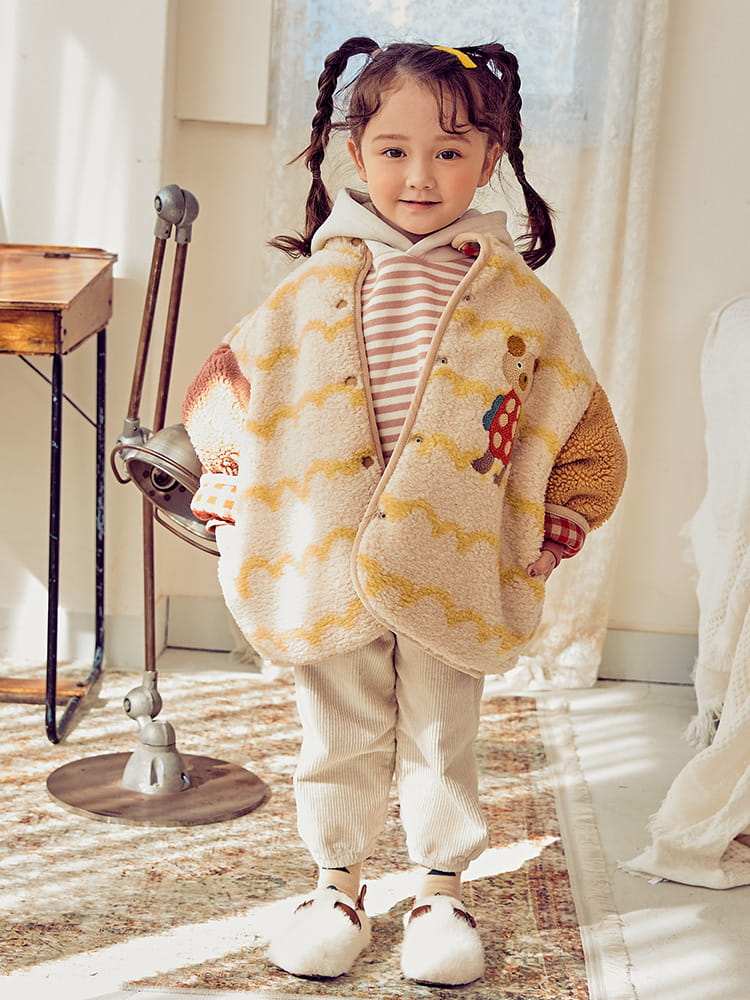 MIMICO - Korean Children Fashion - #Kfashion4kids - Circle Bear Reversible Coat - 6