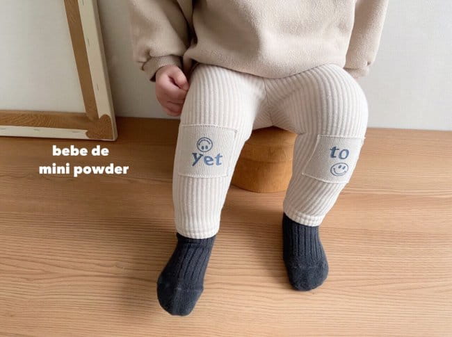 MINI POWDER - Korean Children Fashion - #Kfashion4kids - Smile Patch Leggings