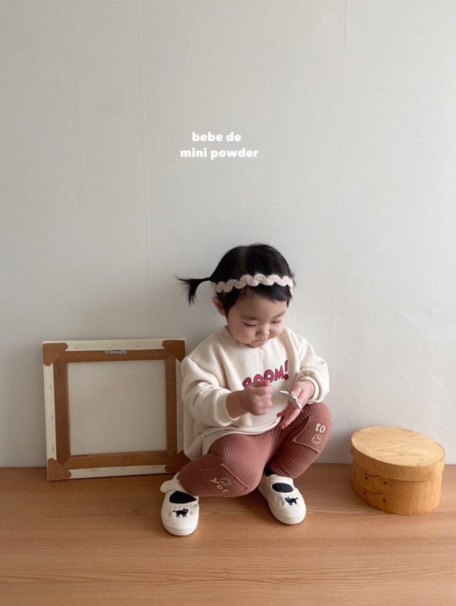MINI POWDER - Korean Children Fashion - #Kfashion4kids - Smile Patch Leggings - 10