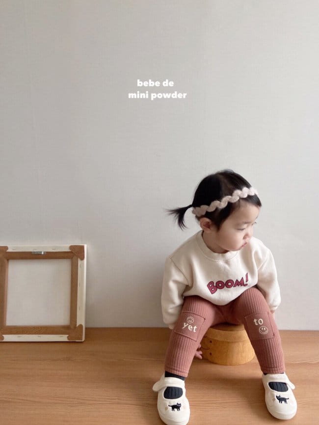 MINI POWDER - Korean Children Fashion - #Kfashion4kids - Smile Patch Leggings - 11