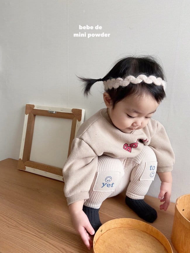 MINI POWDER - Korean Children Fashion - #Kfashion4kids - Smile Patch Leggings - 2