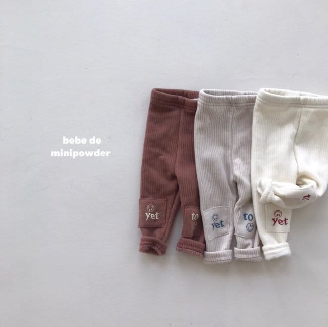 MINI POWDER - Korean Children Fashion - #Kfashion4kids - Smile Patch Leggings - 3