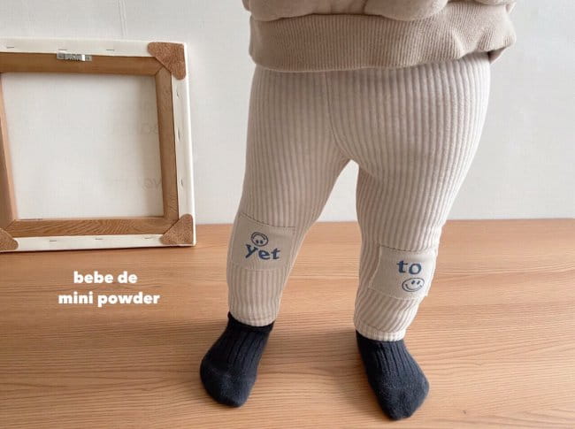 MINI POWDER - Korean Children Fashion - #Kfashion4kids - Smile Patch Leggings - 5