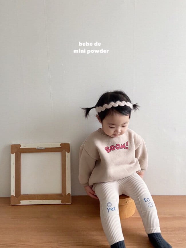 MINI POWDER - Korean Children Fashion - #Kfashion4kids - Smile Patch Leggings - 8