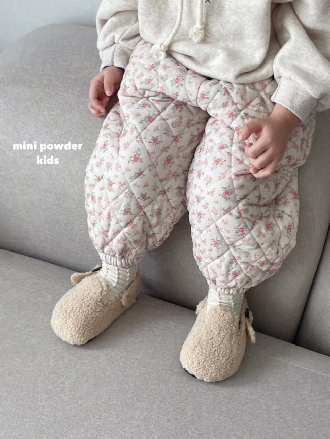 MINI POWDER - Korean Children Fashion - #Kfashion4kids - Flower Bonding Pants - 11