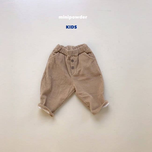 MINI POWDER - Korean Children Fashion - #Kfashion4kids - Corduroy Bonding Pants