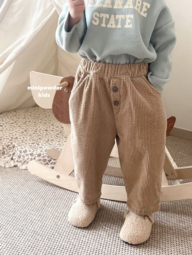 MINI POWDER - Korean Children Fashion - #Kfashion4kids - Corduroy Bonding Pants - 11