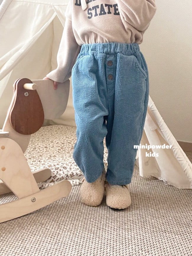 MINI POWDER - Korean Children Fashion - #Kfashion4kids - Corduroy Bonding Pants - 12