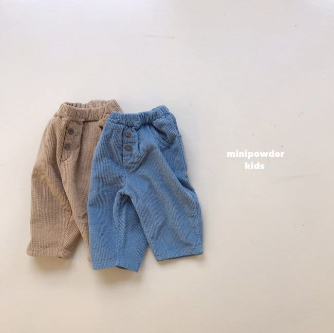 MINI POWDER - Korean Children Fashion - #Kfashion4kids - Corduroy Bonding Pants - 3