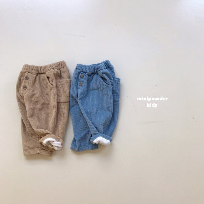 MINI POWDER - Korean Children Fashion - #Kfashion4kids - Corduroy Bonding Pants - 4