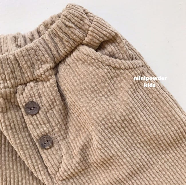 MINI POWDER - Korean Children Fashion - #Kfashion4kids - Corduroy Bonding Pants - 8