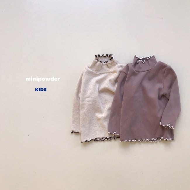 MINI POWDER - Korean Children Fashion - #Kfashion4kids - Terry Turtleneck Tee