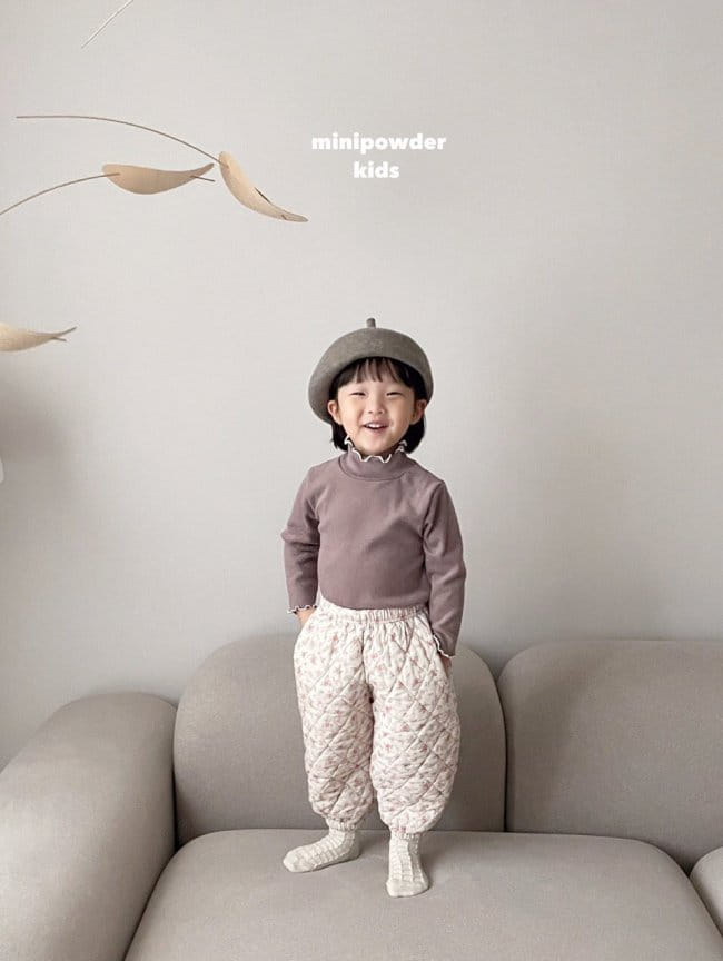 MINI POWDER - Korean Children Fashion - #Kfashion4kids - Terry Turtleneck Tee - 10