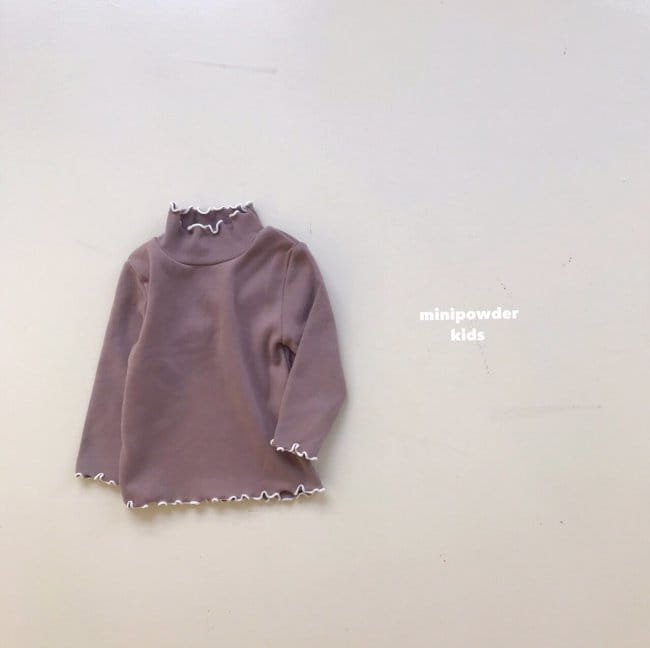 MINI POWDER - Korean Children Fashion - #Kfashion4kids - Terry Turtleneck Tee - 2