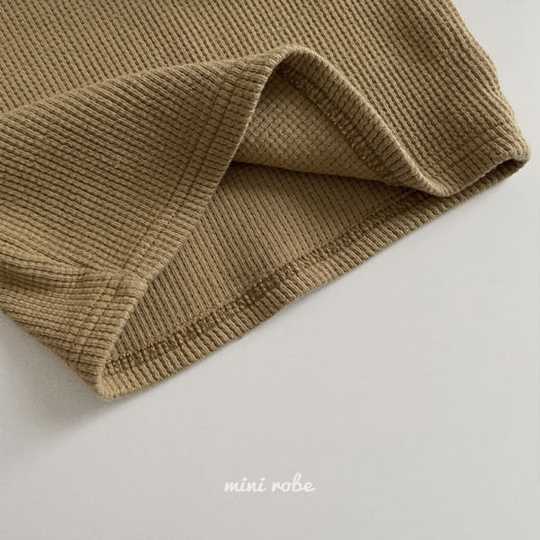 MINI ROBE - Korean Children Fashion - #Kfashion4kids - Bebe Waffle Half Turtleneck Tee - 12
