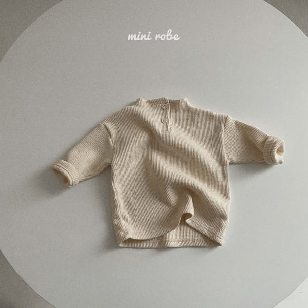 MINI ROBE - Korean Children Fashion - #Kfashion4kids - Bebe Waffle Half Turtleneck Tee - 6