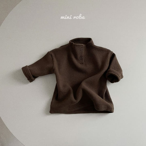 MINI ROBE - Korean Children Fashion - #Kfashion4kids - Bebe Waffle Half Turtleneck Tee - 8