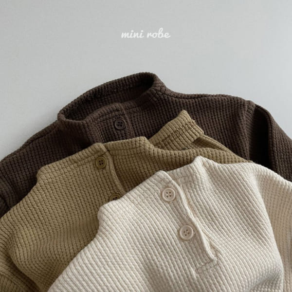 MINI ROBE - Korean Children Fashion - #Kfashion4kids - Bebe Waffle Half Turtleneck Tee - 9