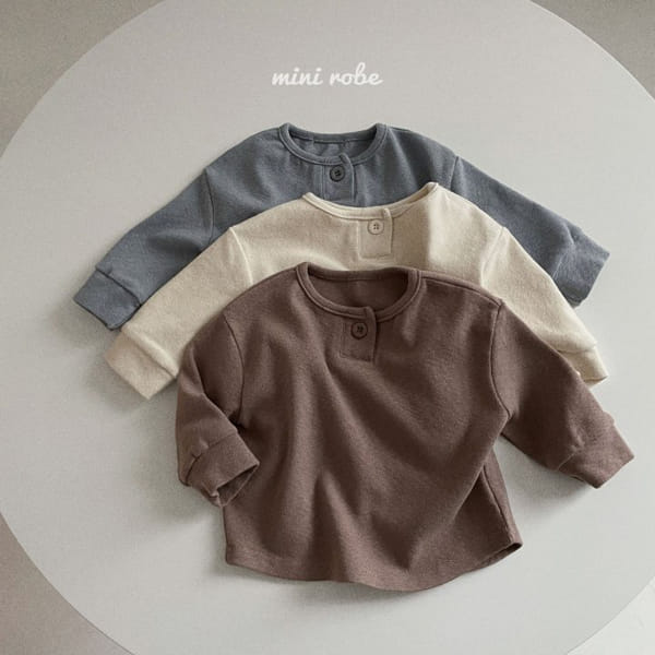 MINI ROBE - Korean Children Fashion - #Kfashion4kids - Bebe One Button Tee - 3