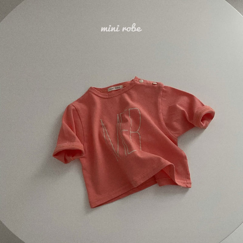 MINI ROBE - Korean Children Fashion - #Kfashion4kids - Peach Paint Tee - 2
