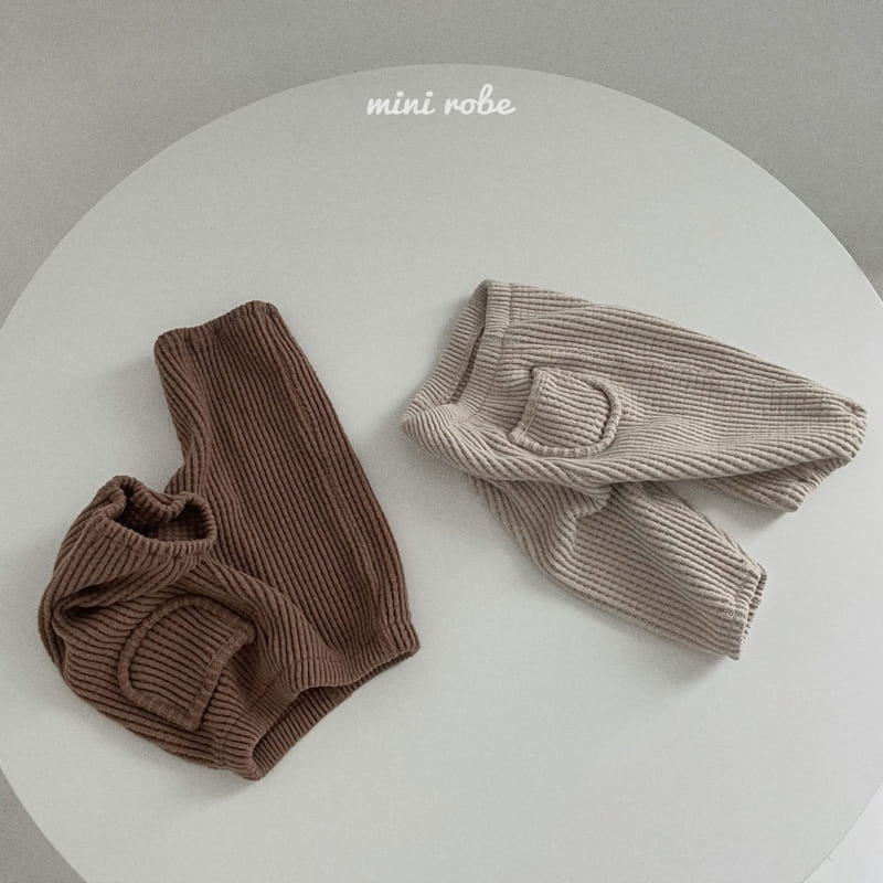 MINI ROBE - Korean Children Fashion - #Kfashion4kids - Big Waffle Fleece Pants - 10