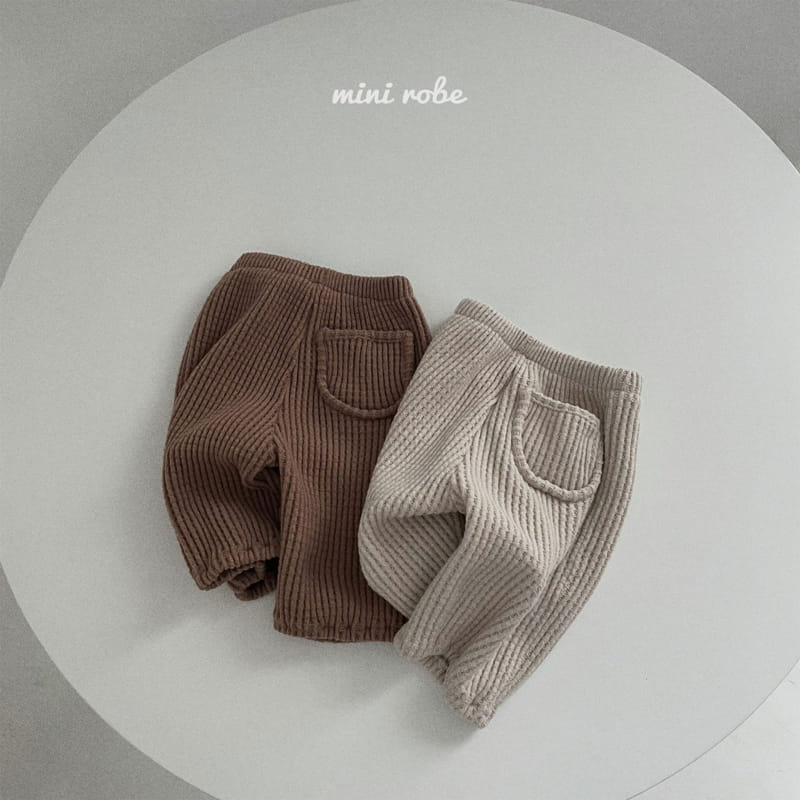 MINI ROBE - Korean Children Fashion - #Kfashion4kids - Big Waffle Fleece Pants - 3