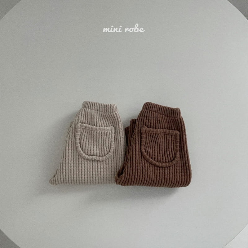 MINI ROBE - Korean Children Fashion - #Kfashion4kids - Big Waffle Fleece Pants - 7