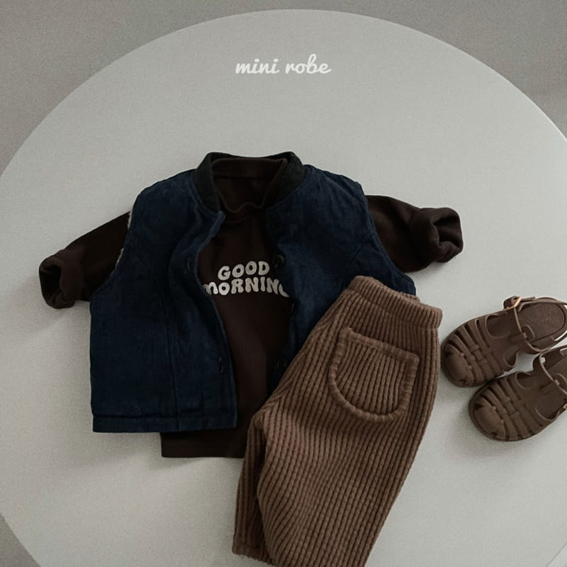 MINI ROBE - Korean Children Fashion - #Kfashion4kids - Big Waffle Fleece Pants - 9