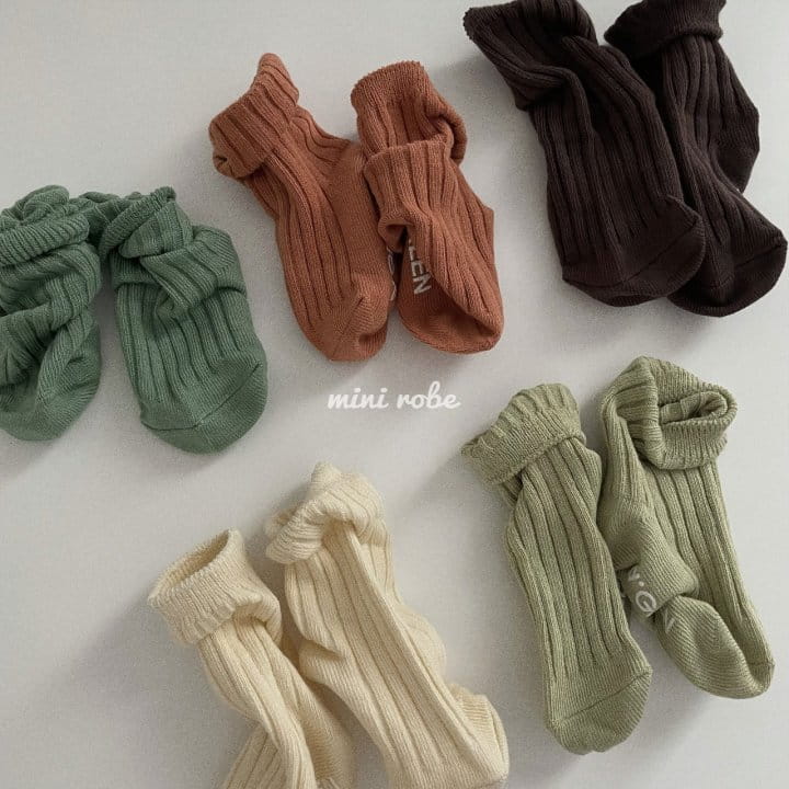 MINI ROBE - Korean Children Fashion - #Kfashion4kids - Pistachio Socks [set of 5]