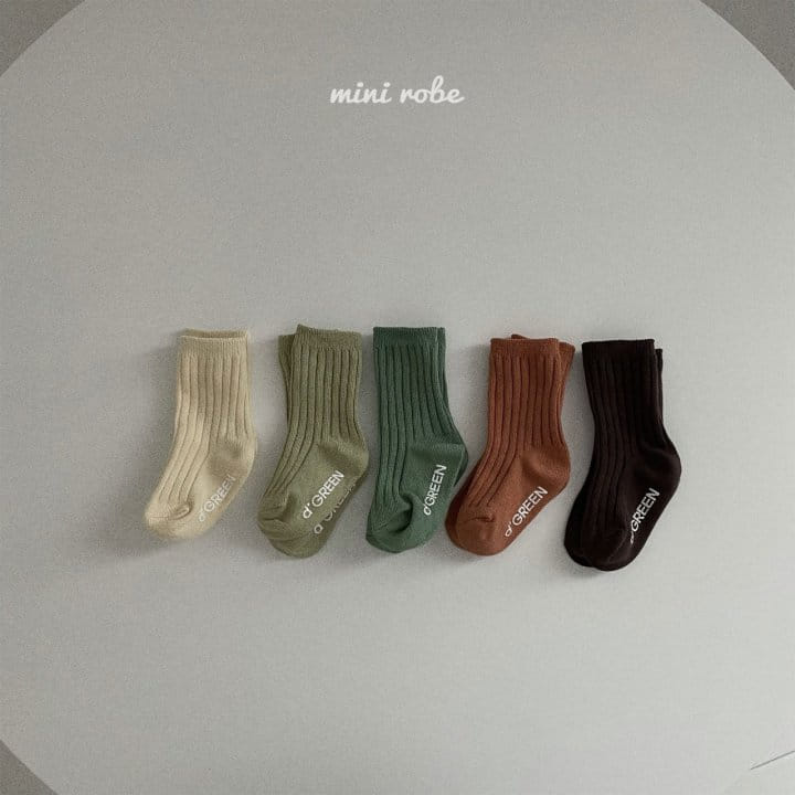 MINI ROBE - Korean Children Fashion - #Kfashion4kids - Pistachio Socks [set of 5] - 7