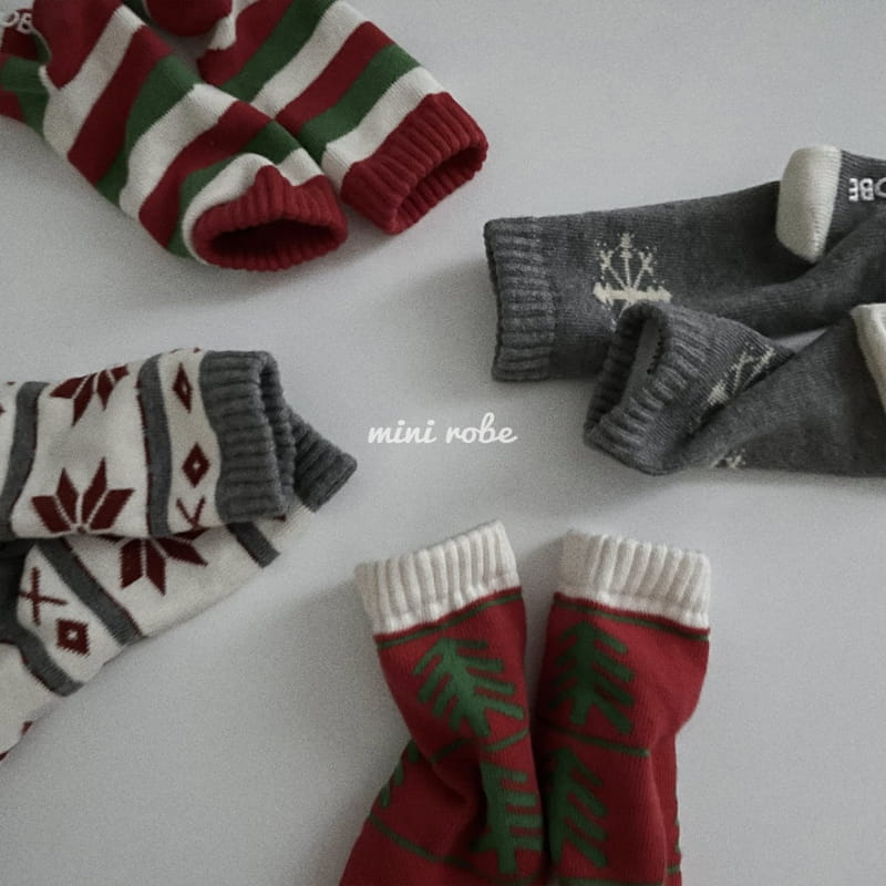MINI ROBE - Korean Children Fashion - #Kfashion4kids - Bebe Christmas Socks [set of 4]  - 2