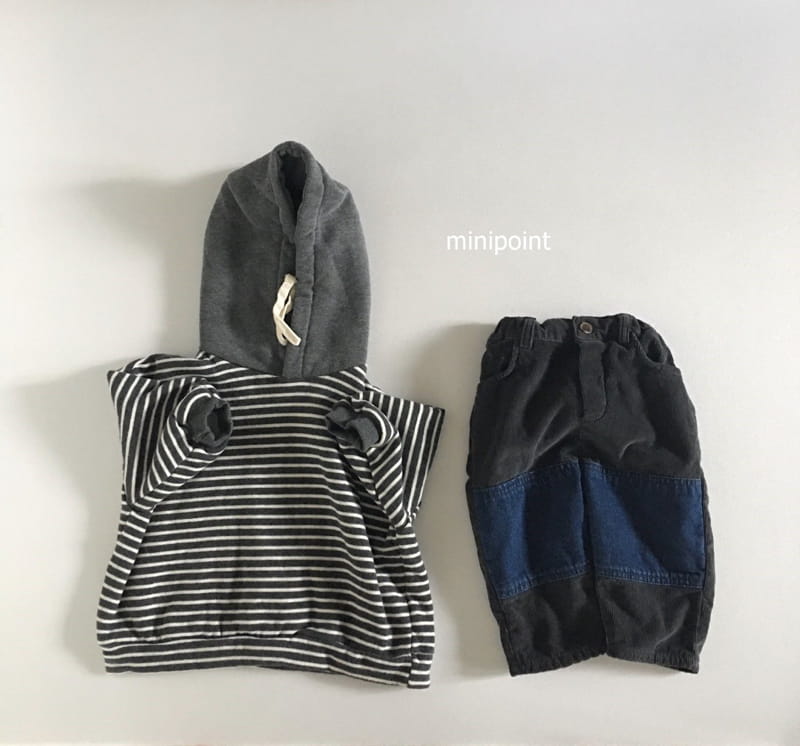 MINIPOINT - Korean Children Fashion - #Kfashion4kids - Hoody Stripes Sweatshirt