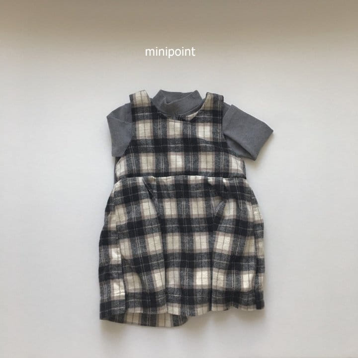 MINIPOINT - Korean Children Fashion - #Kfashion4kids - Check Pin One-piece - 2