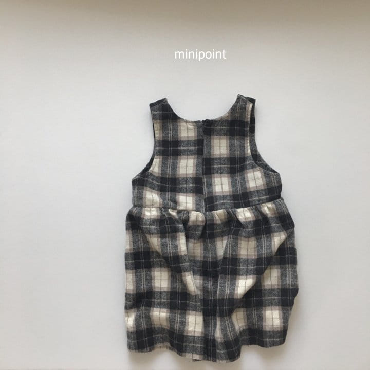 MINIPOINT - Korean Children Fashion - #Kfashion4kids - Check Pin One-piece - 3
