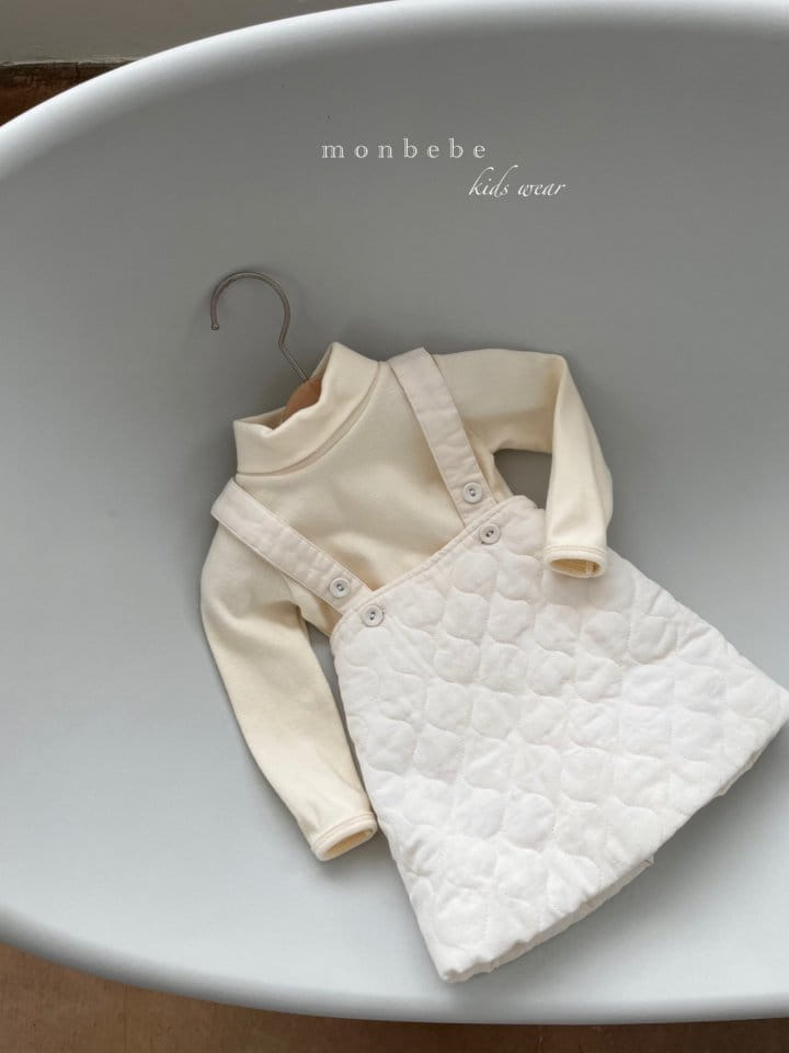 MONBEBE - Korean Children Fashion - #Kfashion4kids - Cotton Quilting Dungarees Skirt