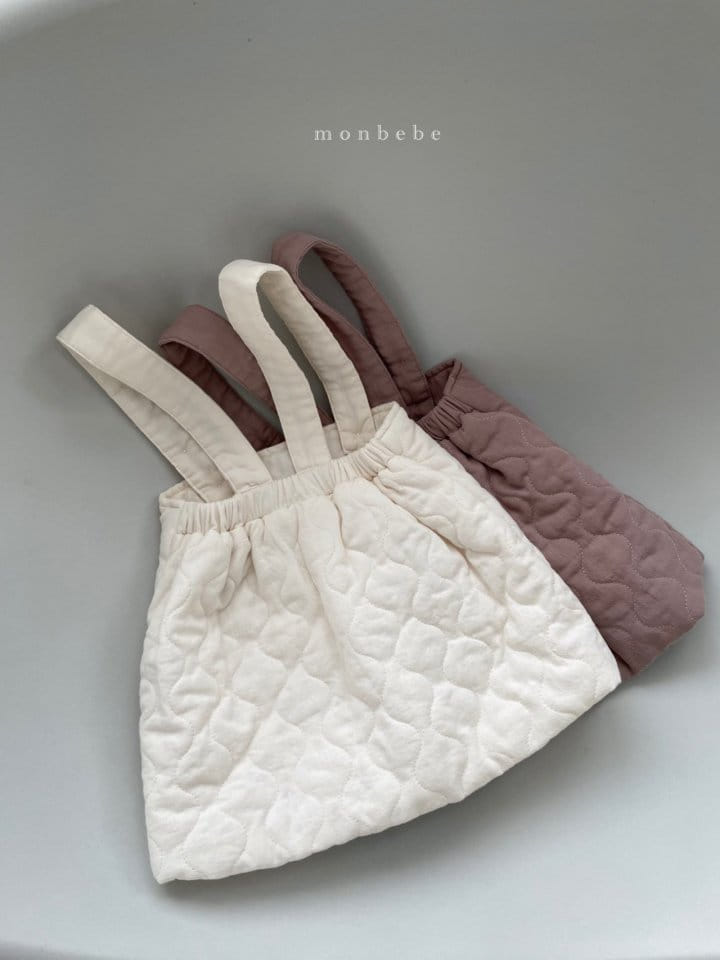 MONBEBE - Korean Children Fashion - #Kfashion4kids - Cotton Quilting Dungarees Skirt - 3