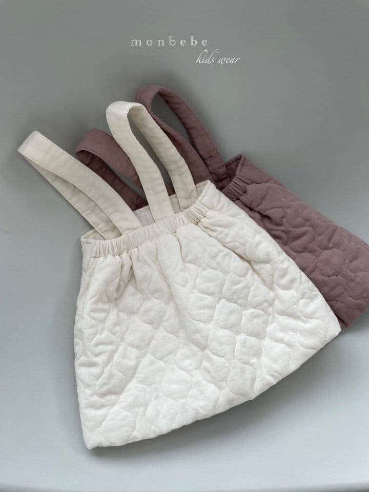 MONBEBE - Korean Children Fashion - #Kfashion4kids - Cotton Quilting Dungarees Skirt - 6