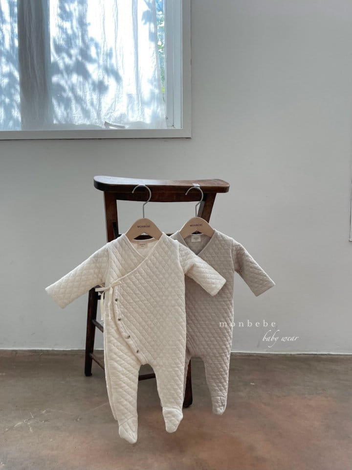 MONBEBE - Korean Children Fashion - #Kfashion4kids - Quilting Barnie Bodysuit with Bonnet - 3