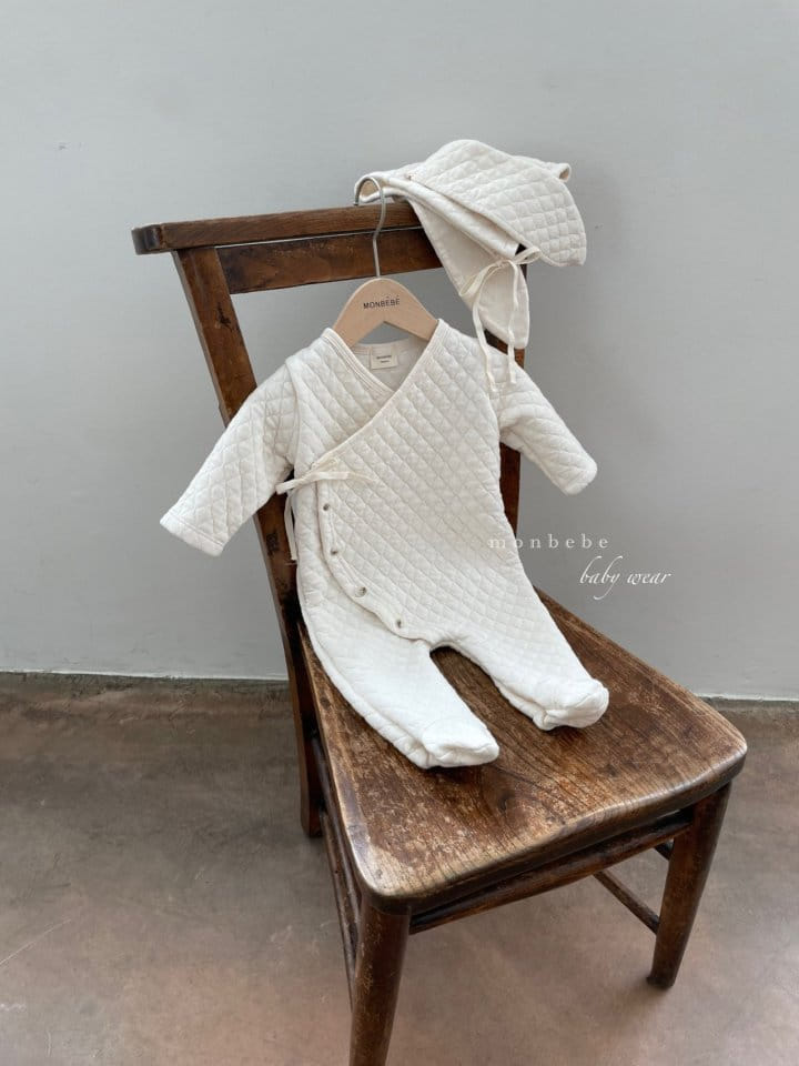 MONBEBE - Korean Children Fashion - #Kfashion4kids - Quilting Barnie Bodysuit with Bonnet - 4