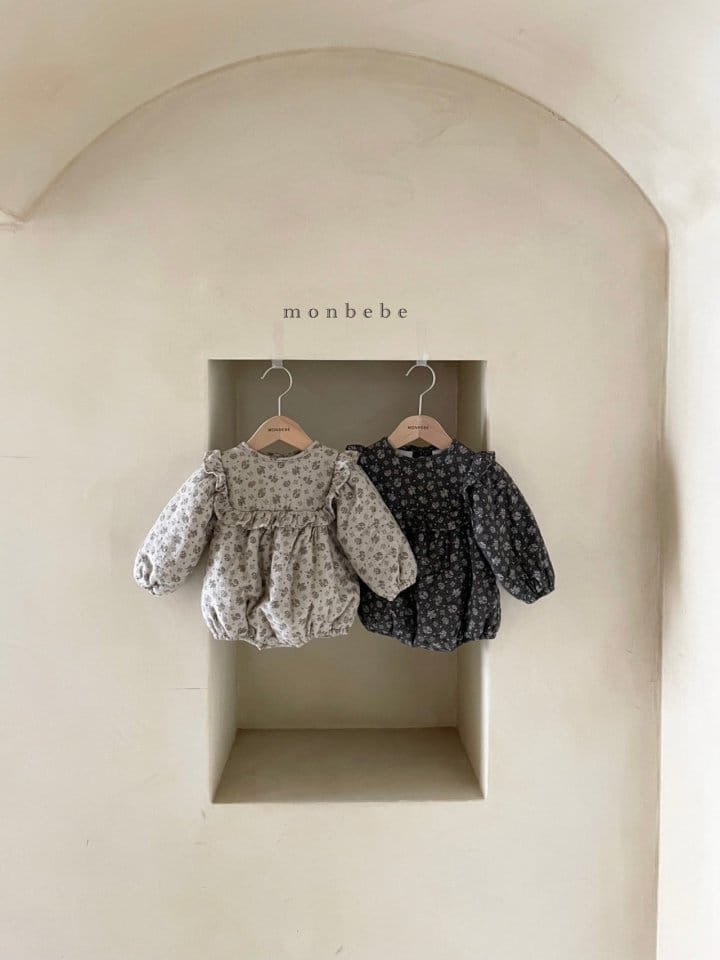 MONBEBE - Korean Children Fashion - #Kfashion4kids - Flower Bonding Bodysuit