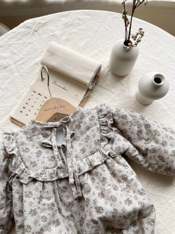 MONBEBE - Korean Children Fashion - #Kfashion4kids - Flower Bonding Bodysuit - 2