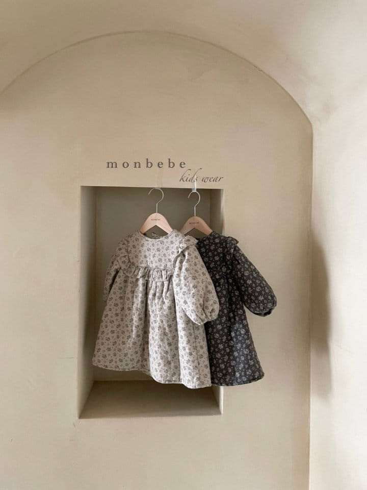 MONBEBE - Korean Children Fashion - #Kfashion4kids - Flower Bonding One-piece
