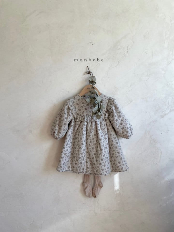 MONBEBE - Korean Children Fashion - #Kfashion4kids - Flower Bonding One-piece - 3