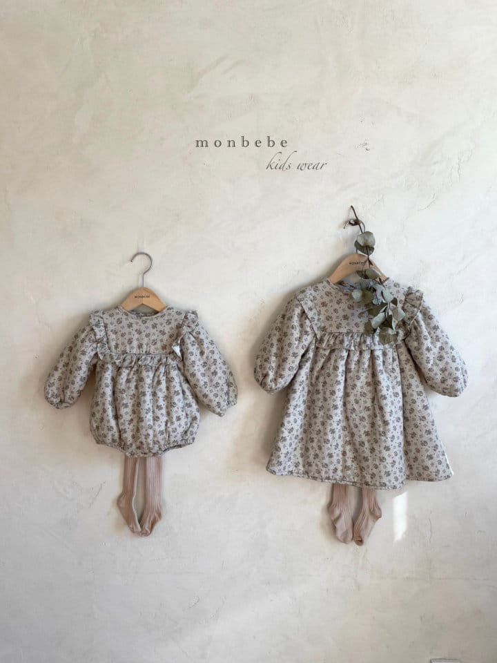 MONBEBE - Korean Children Fashion - #Kfashion4kids - Flower Bonding One-piece - 4