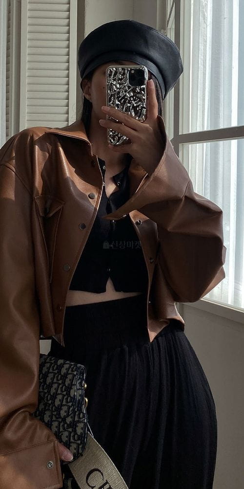 MONE - Korean Children Fashion - #Kfashion4kids - French Leather Crop Jacket - 2